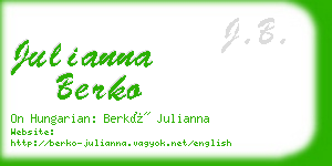 julianna berko business card